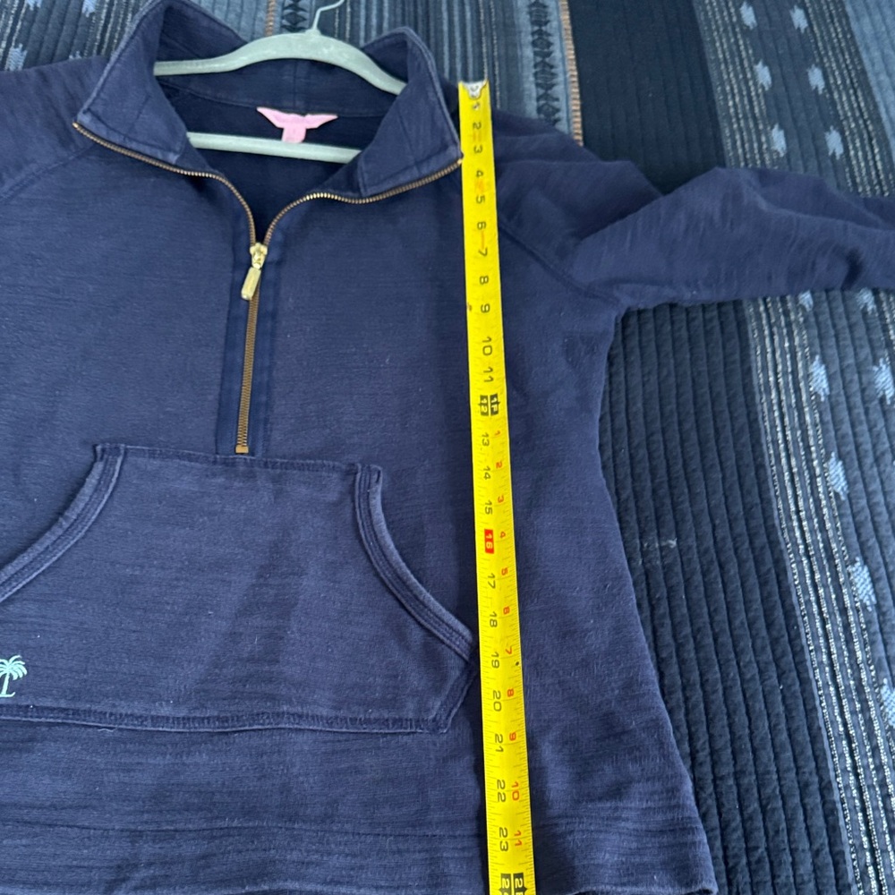 Lilly Pulitzer Women's Navy Half-Zip Pullover - Picture 11 of 16